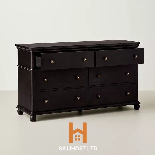 Traditional Wooden 6-Drawer Horizontal Dresser - Hearth & Hand™ with Magnolia Furniture