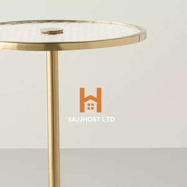 Round Accent Side Table Glass/Brass - Hearth & Hand™ with Magnolia