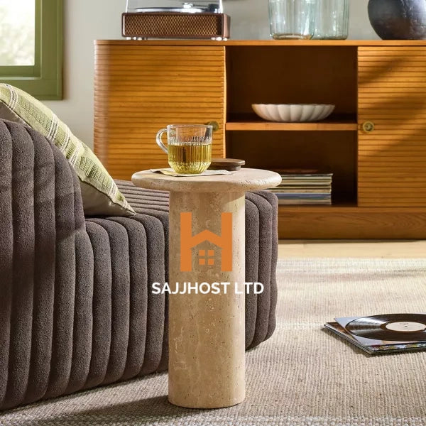 Round Travertine Accent Table - Hearth & Hand™ with Magnolia