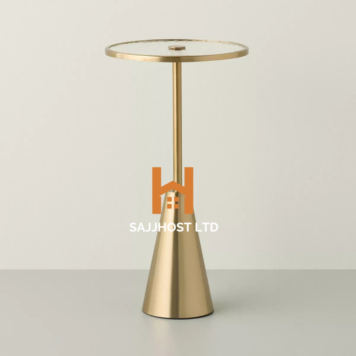 Round Accent Side Table Glass/Brass - Hearth & Hand™ with Magnolia