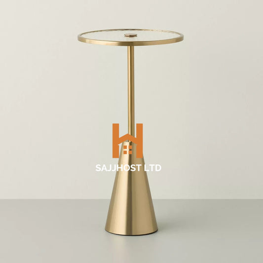 Round Accent Side Table Glass/Brass - Hearth & Hand™ with Magnolia