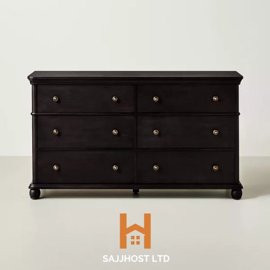 Traditional Wooden 6-Drawer Horizontal Dresser - Hearth & Hand™ with Magnolia Furniture