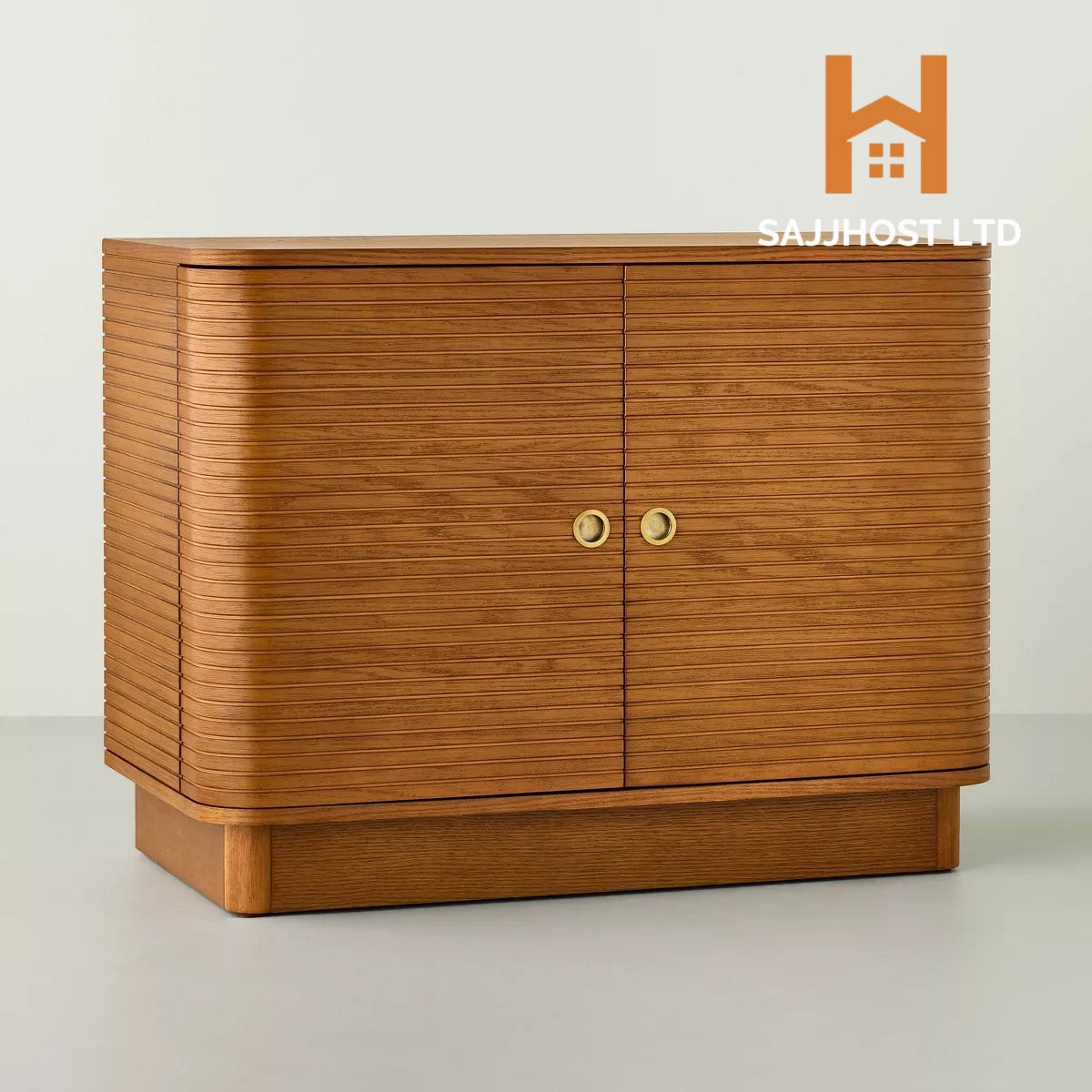 Grooved Mid-Century Decorative Storage Cabinet - Hearth & Hand™ with Magnolia