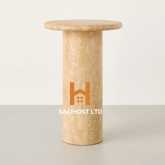 Round Travertine Accent Table - Hearth & Hand™ with Magnolia