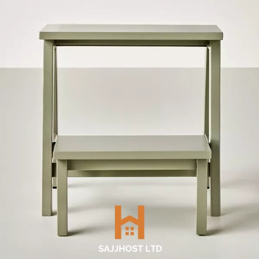 Wood Kitchen Step Stool Sage Green - Hearth & Hand™ with Magnolia