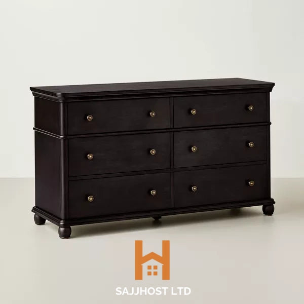 Traditional Wooden 6-Drawer Horizontal Dresser - Hearth & Hand™ with Magnolia Furniture